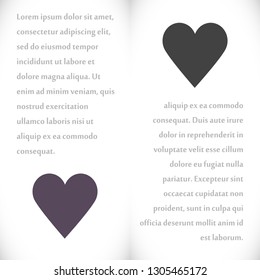 Vector icon heart 10 EPS