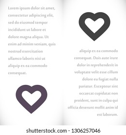 Vector icon heart 10 EPS