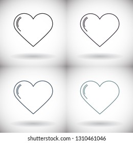 Vector icon heart 10 EPS