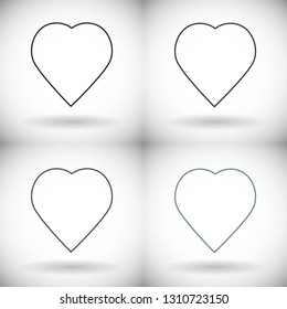 Vector icon heart 10 EPS