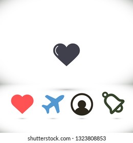 Vector icon heart 10 EPS