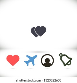 Vector icon heart 10 EPS