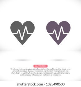 Vector icon heart 10 EPS