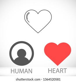Vector icon heart 10 EPS