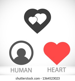 Vector icon heart 10 EPS