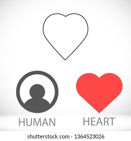 Vector icon heart 10 EPS