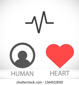 Vector icon heart 10 EPS