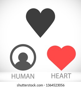 Vector icon heart 10 EPS