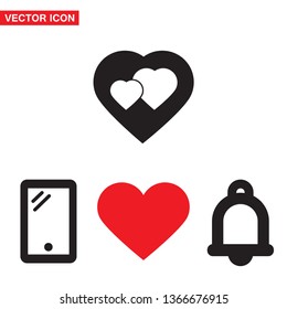 Vector icon heart 10 EPS