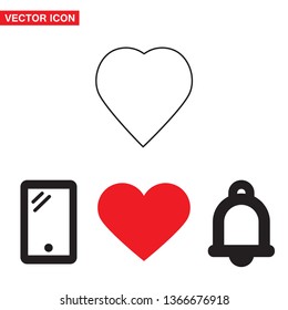 Vector icon heart 10 EPS