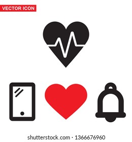 Vector icon heart 10 EPS