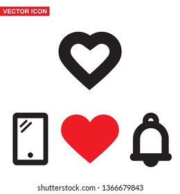Vector icon heart 10 EPS