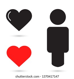 Vector icon heart 10 EPS