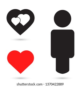 Vector icon heart 10 EPS