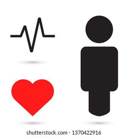Vector icon heart 10 EPS