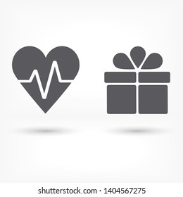 Vector icon heart 10 EPS Illustration design