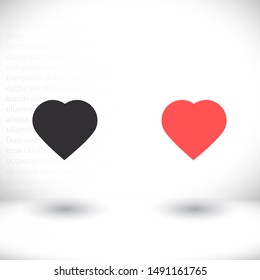 Vector icon heart 10 EPS . Lorem Ipsum Illustration design