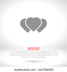 Vector icon heart 10 EPS . Lorem Ipsum Illustration design