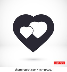 Vector icon heart 10 EPS