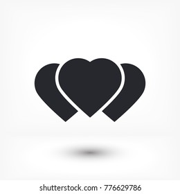 Vector icon heart 10 EPS