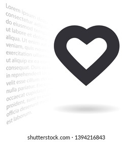 Vector icon heart 10 EPSVector icon heart 10 EPS . Lorem Ipsum Illustration design