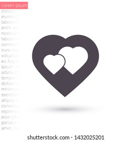 Vector icon heart 10 EPSVector icon heart 10 EPS . Lorem Ipsum Illustration design