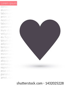 Vector icon heart 10 EPSVector icon heart 10 EPS . Lorem Ipsum Illustration design