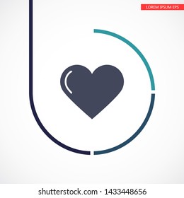 Vector icon heart 10 EPSVector icon heart 10 EPS . Lorem Ipsum Illustration design