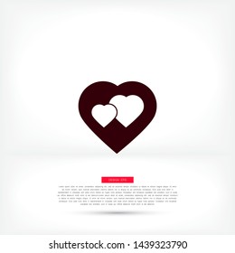 Vector icon heart 10 EPSVector icon heart 10 EPS . Lorem Ipsum Illustration design
