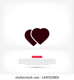 Vector icon heart 10 EPSVector icon heart 10 EPS . Lorem Ipsum Illustration design