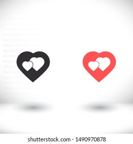 Vector icon heart 10 EPSVector icon heart 10 EPS . Lorem Ipsum Illustration design