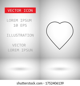 Vector icon heart 10 EPSVector icon heart 10 EPS . Lorem Ipsum Illustration design
