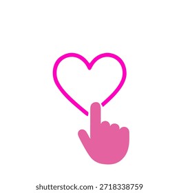 Vector Icon corazón de doble toque de animación