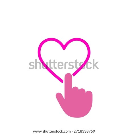Vector Icon heart double-tap animation