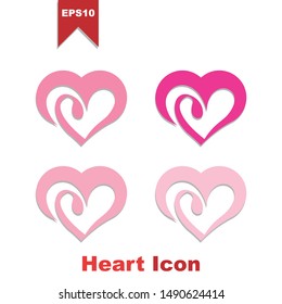 Vector icon heart EPS 10 design
