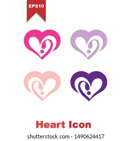 Vector icon heart EPS 10 design