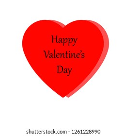 Vector icon heart. Happy Valentine's Day illustration. Eps 10