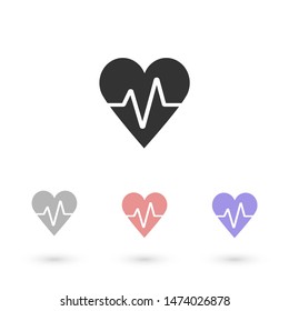 Vector icon heart Illustration design.