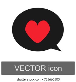 Vector icon Heart message