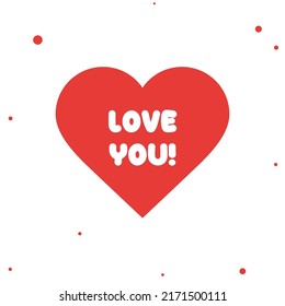 icono vectorial con corazón y texto te gusta