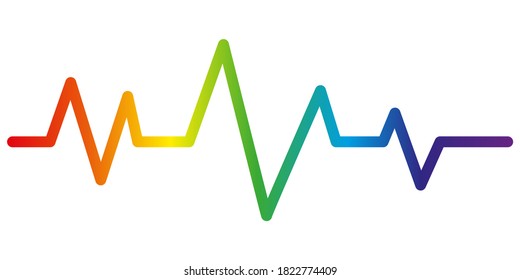 Vector icon of the heartbeat isolated on a white background.