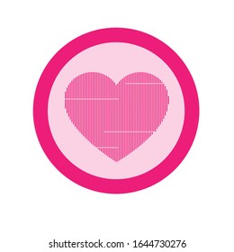 Vector icon of hearts and valentines day