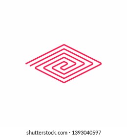 Icono vectorial de los tubos de calefacción que forman un cuadrado. Icono de calefacción del suelo.