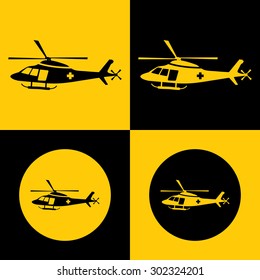 vector Icon of Helicopter. Eps.10.