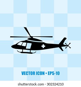 vector Icon of Helicopter. Eps.10.