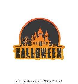 Vector icon for Helloween greeting card and poster party sign Concept illustration with Sign and symbol