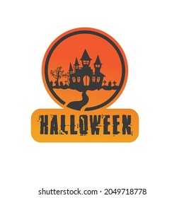 Vector icon for Helloween greeting card and poster party sign Concept illustration with Sign and symbol