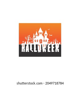Vector icon for Helloween greeting card and poster party sign Concept illustration with Sign and symbol