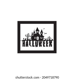 Vector icon for Helloween greeting card and poster party sign Concept illustration with Sign and symbol