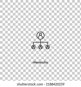 Vector Icon of hierarchy. Vector illustration in dark color and transparent background (png)